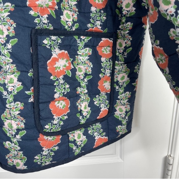 FREE PEOPLE Chloe Jacket NEW Dusk Combo Blue Floral NEW With Tag Size L - Picture 4 of 14